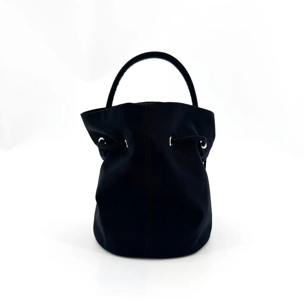 Balenciaga Wheel XS Drawstring Bucket Bag Black Black Canvas Very good - Inside View