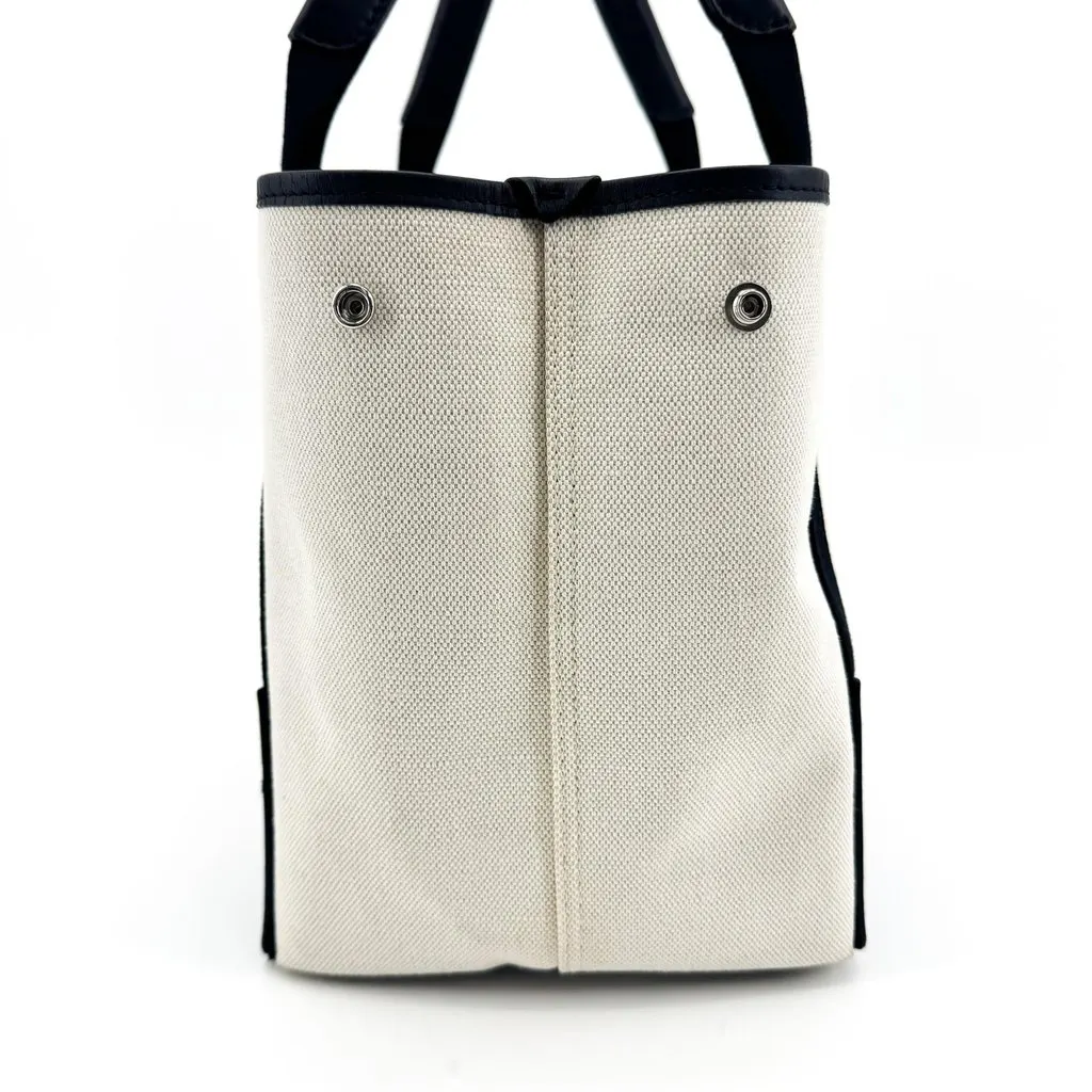 Balenciaga Navy Cabas XS Canvas Tote Bag Natural Black Black Canvas Very good - Model View