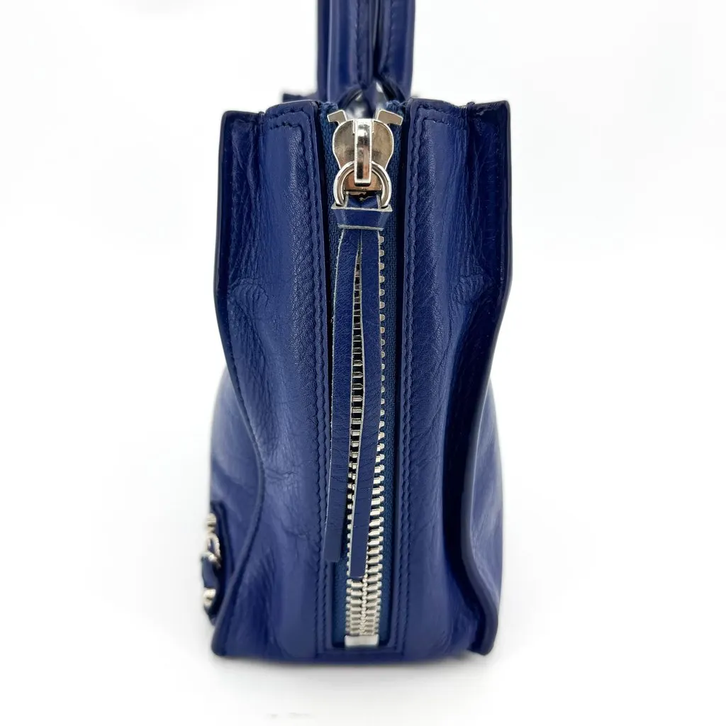 Balenciaga Papier A6 Zip Around Tote Bag Blue Blue Leather Good - Inside View
