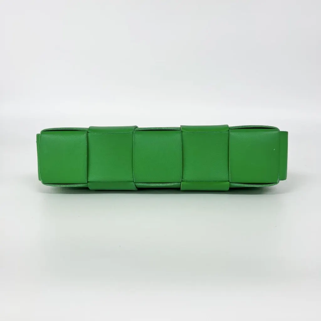 Bottega Veneta Small Cassette Shoulder Bag Parakeet Green Leather Good - Box View
