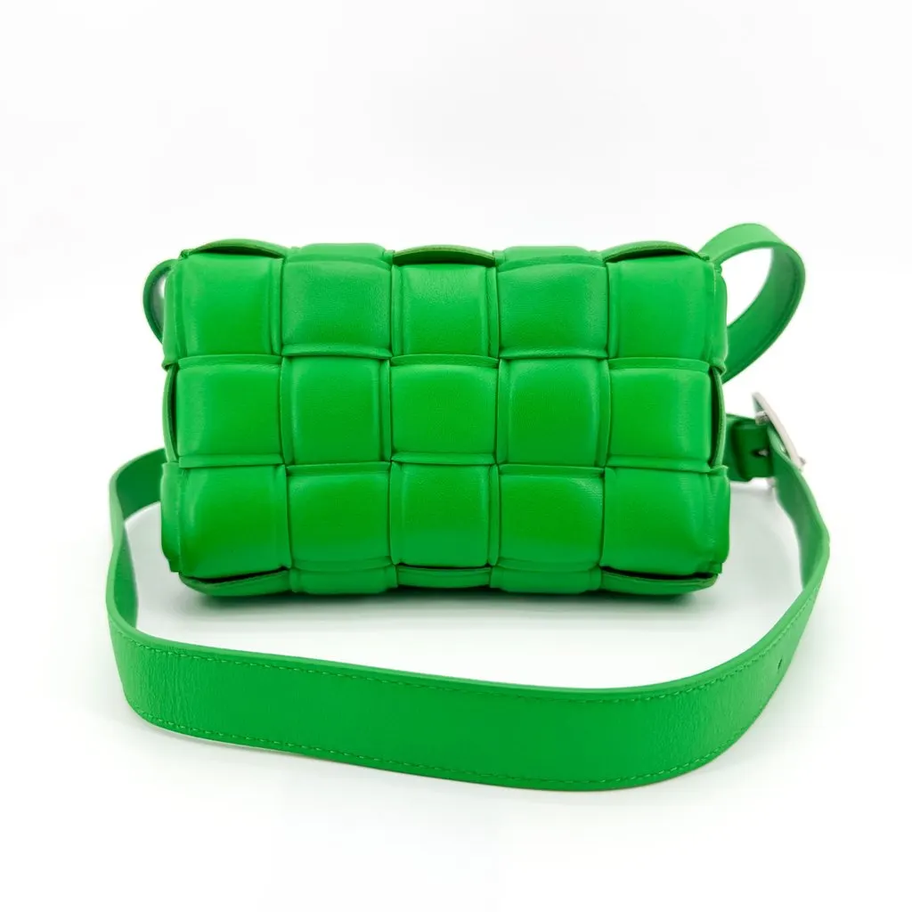 Bottega Veneta Mini Padded Cassette Belt Bag Green Green Leather Very good - Inside View
