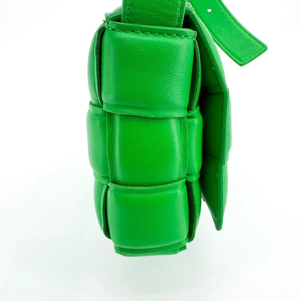 Bottega Veneta Mini Padded Cassette Belt Bag Green Green Leather Very good - Box View