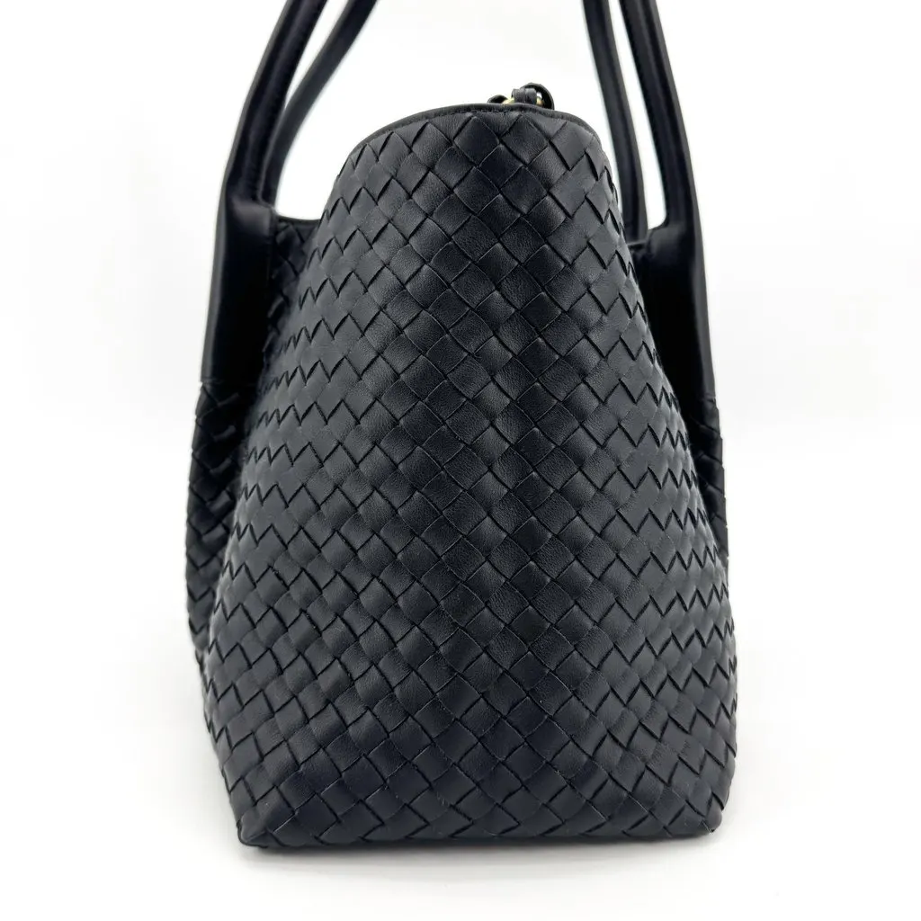 Bottega Veneta Intrecciato Medium Tote Bag Black Black Leather Very good - Box View