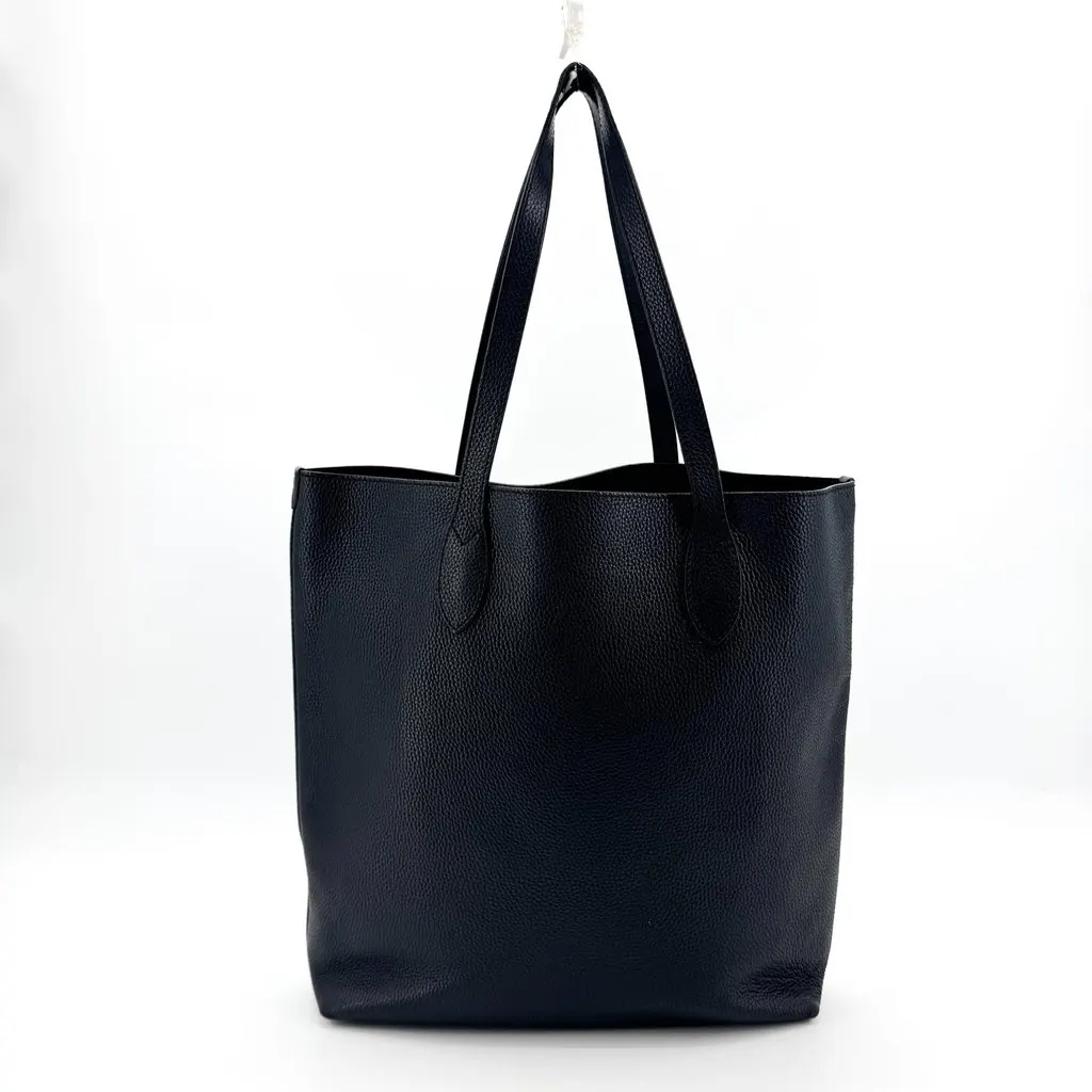 Burberry Embossed Logo Leather Tote Bag Black Black Leather Very good - Inside View