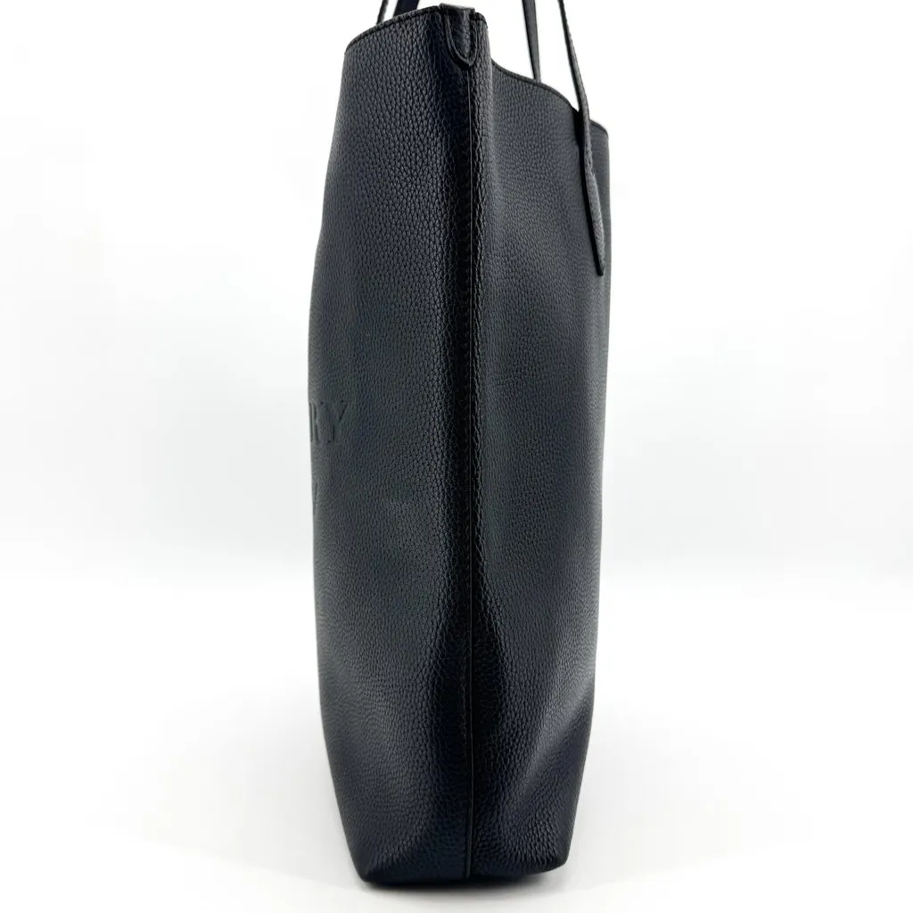 Burberry Embossed Logo Leather Tote Bag Black Black Leather Very good - Model View