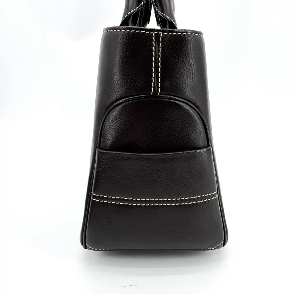 Celine Leather Boogie Bag Black Silver Hardware Black Leather Good - Model View