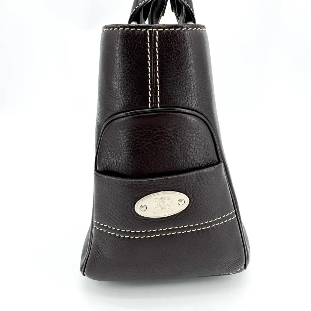 Celine Leather Boogie Bag Black Silver Hardware Black Leather Good - Box View