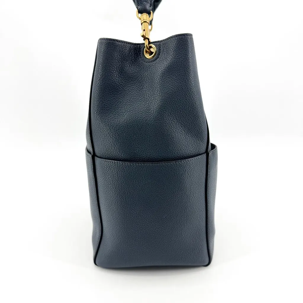 Celine Large Sangle Bucket Bag Grained Calfskin Navy Navy Leather Good - Box View