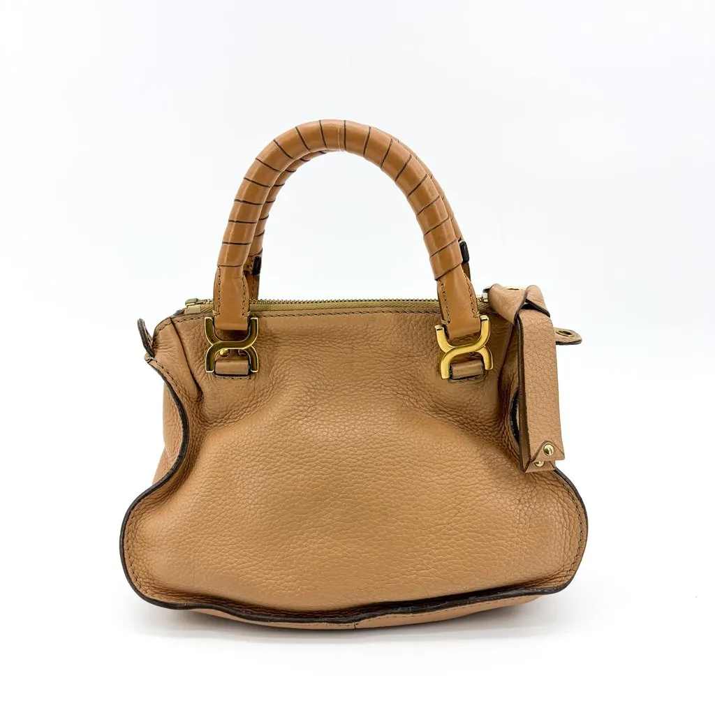 Chloé Marsi Mini Double Carry Bag Tanning Brown Leather Fair - Inside View