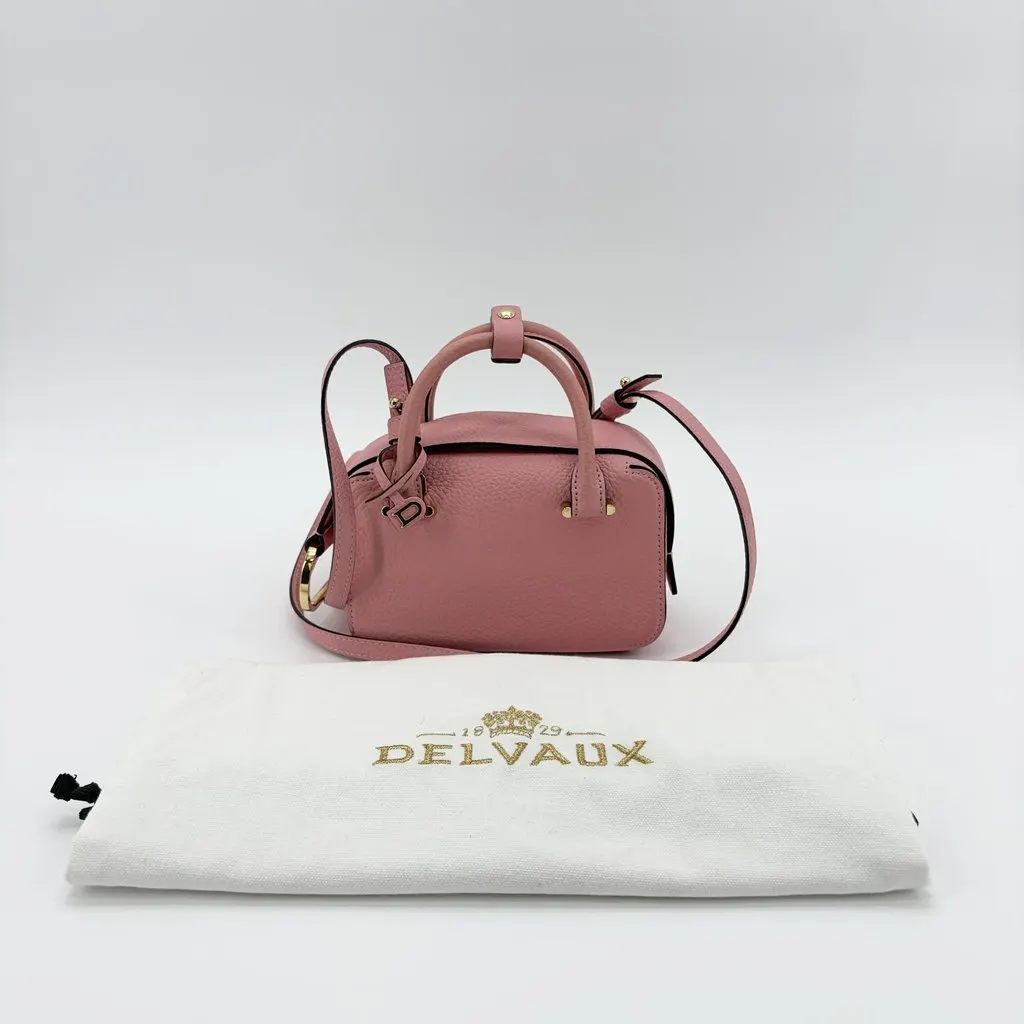 Delvaux Cool Box Nano Toryong Soft Rose Pink Pink Leather Very good - Back View