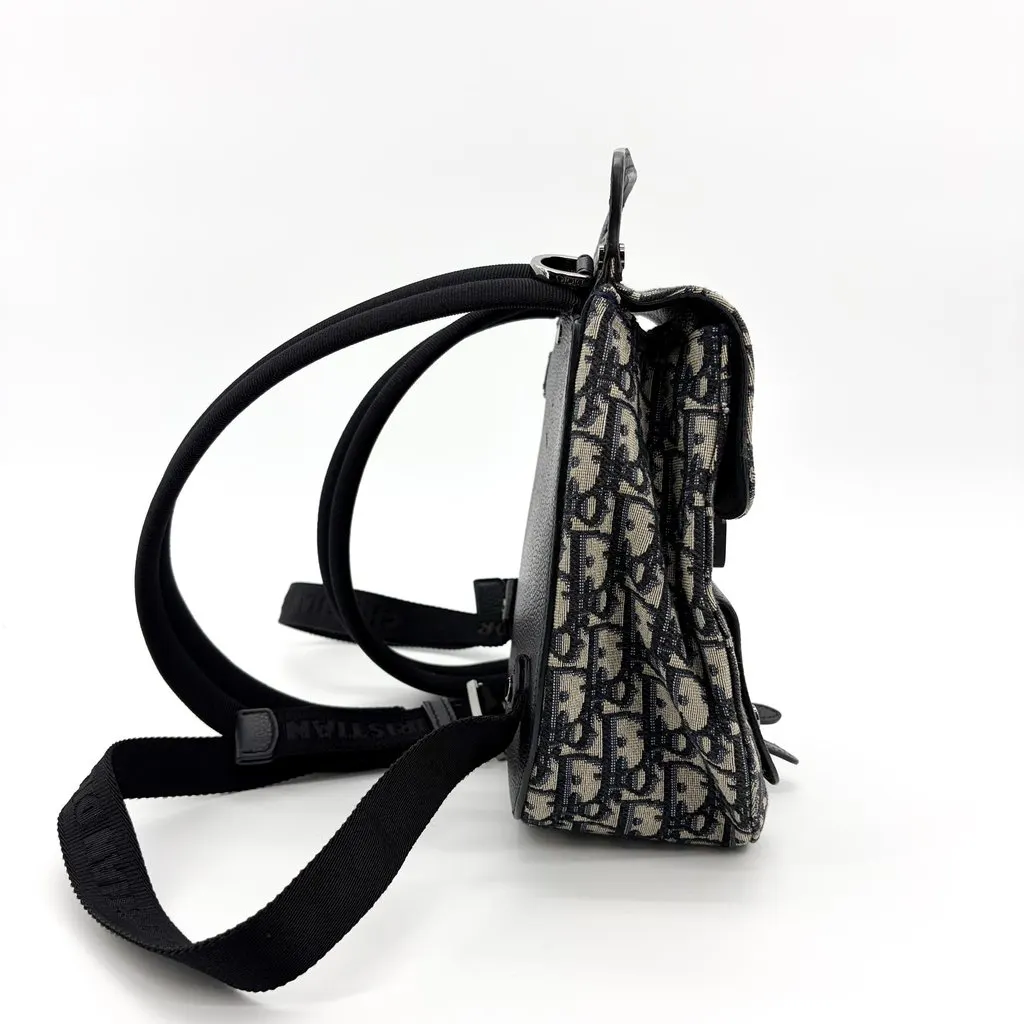 Dior Saddle Gallop Backpack Oblique Beige Jacquard Very good - Box View