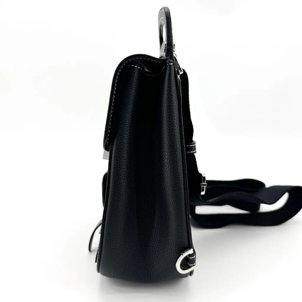 Dior Mini Saddle Backpack Black Grained Calfskin Black Leather Very good - Box View