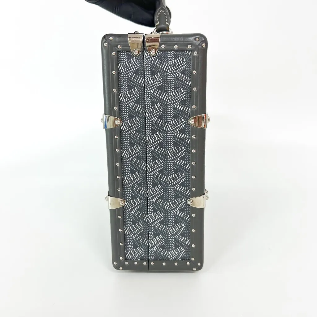 Goyard Diplomat Briefcase Black Black Canvas Good - Inside View