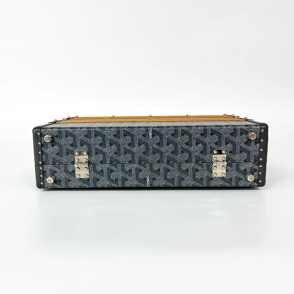 Goyard Diplomat Briefcase Black Black Canvas Good - Box View