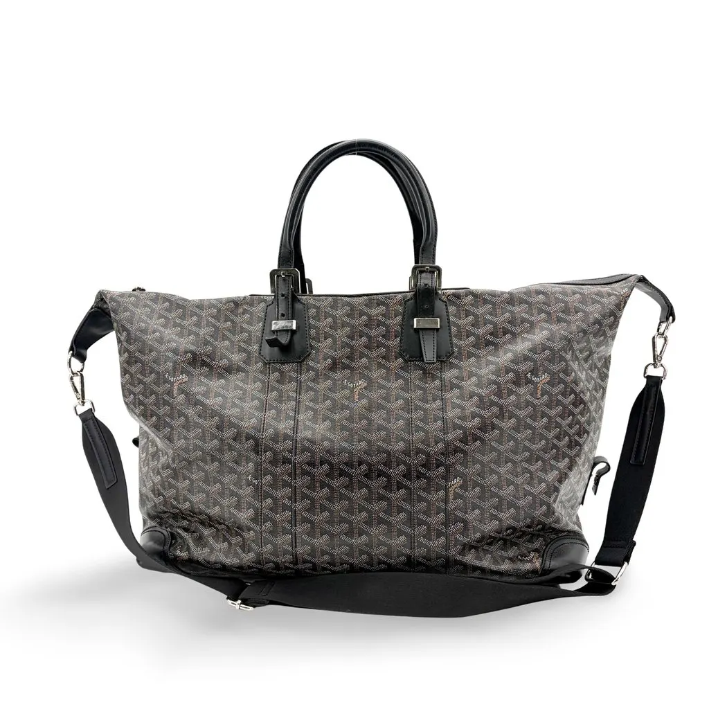 Goyard Boeing 55 Travel Bag Black Black Canvas Very good - Front View