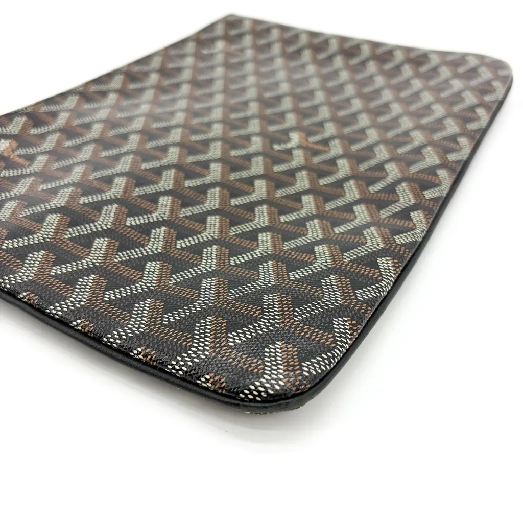 Goyard Sena Clutch MM Black Black Canvas Very good - Box View