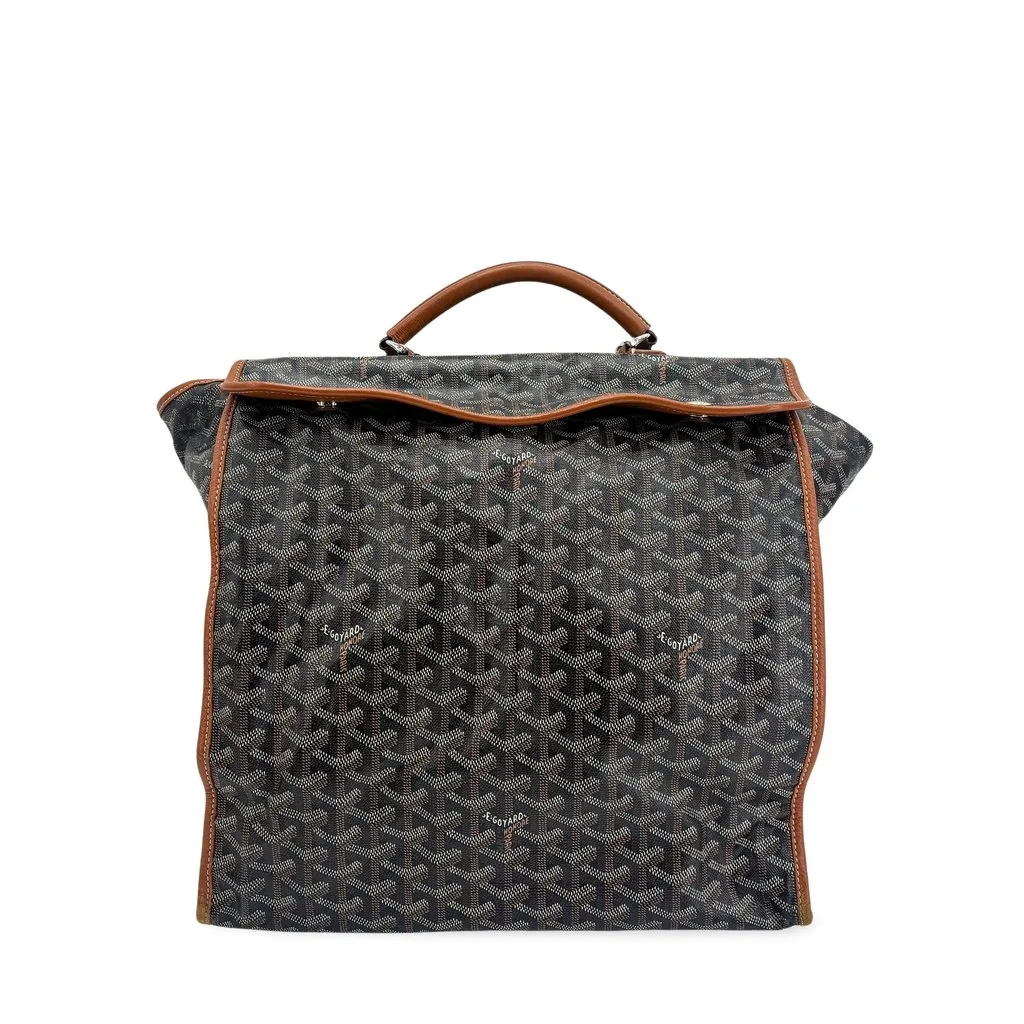 Goyard Saint Leger Backpack Black Brown Black Canvas Good - Front View