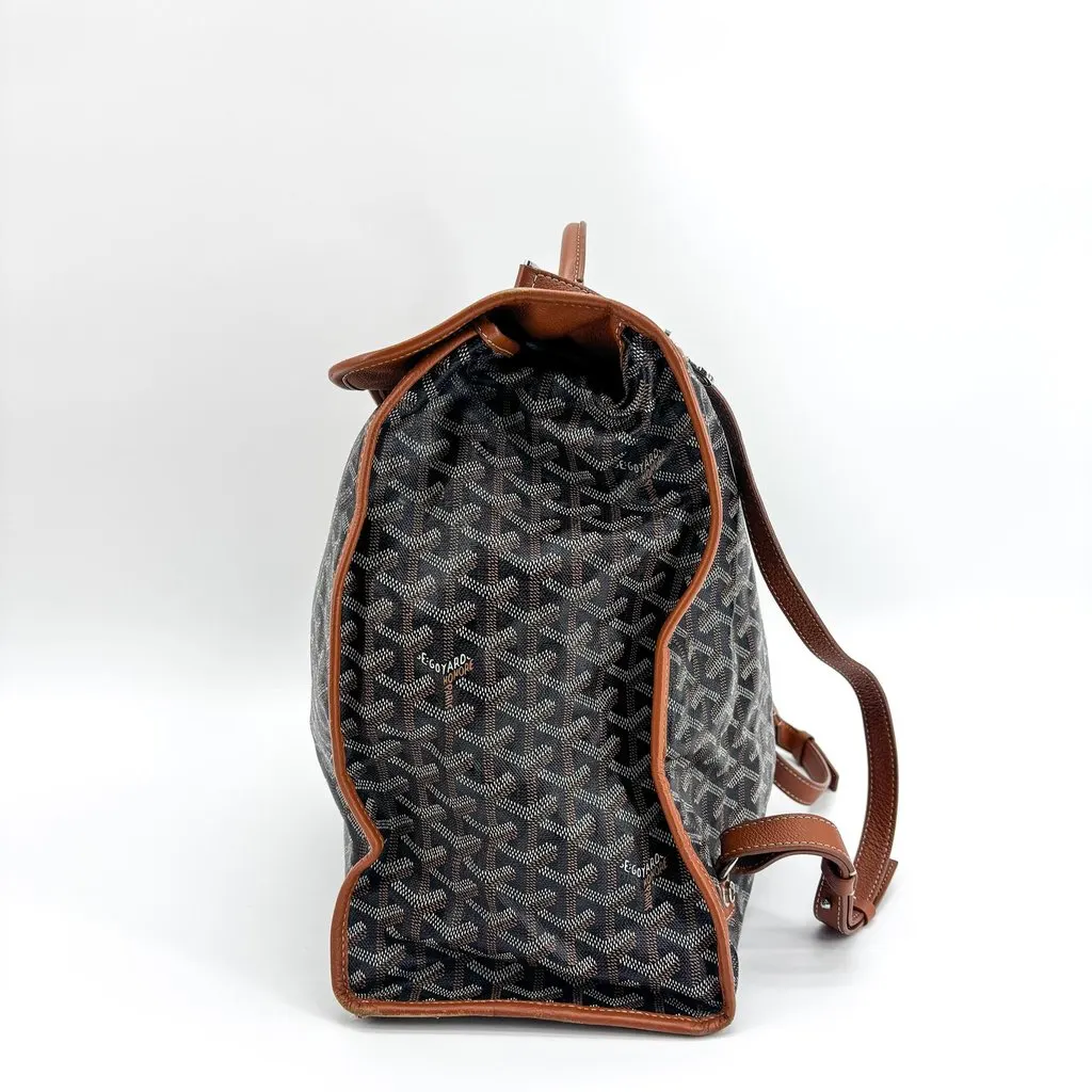 Goyard Saint Leger Backpack Black Brown Black Canvas Good - Model View