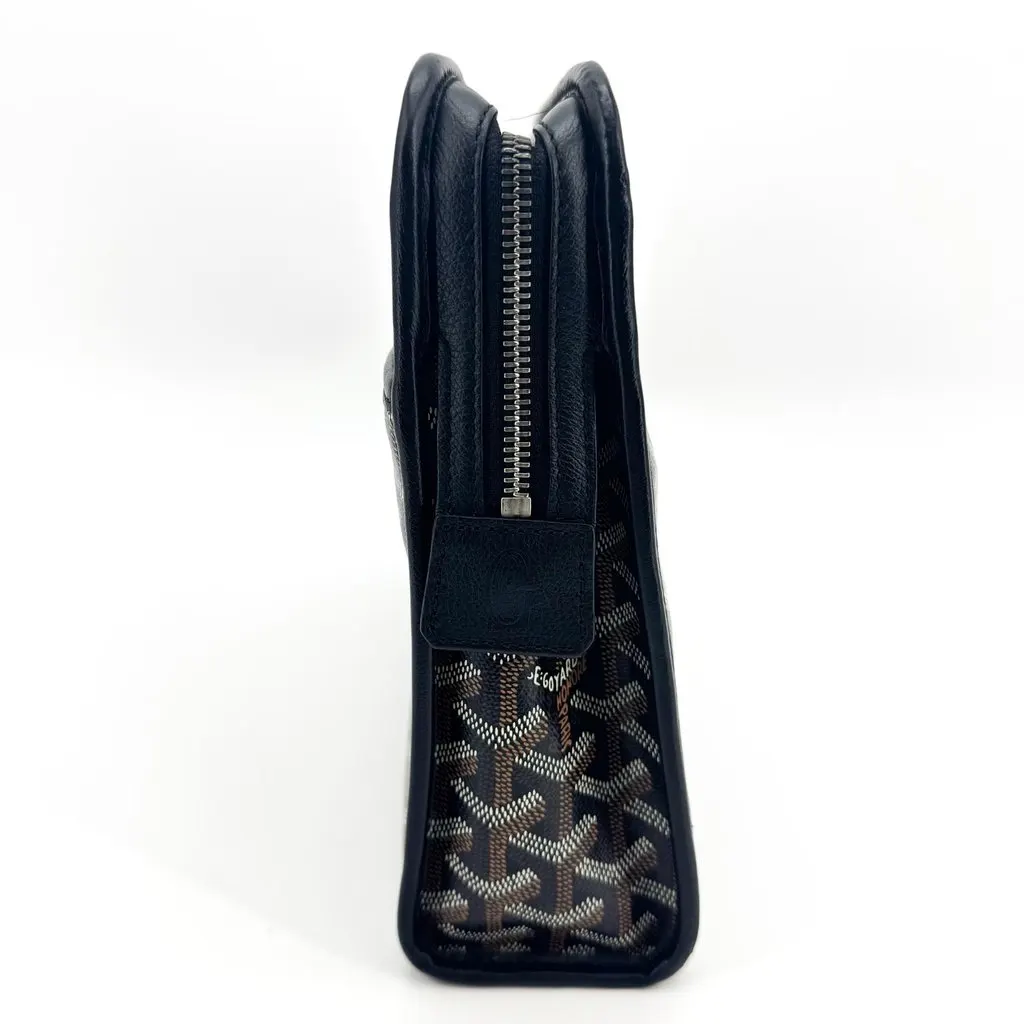 Goyard Jouvence Toiletry Clutch Black Canvas Good - Inside View