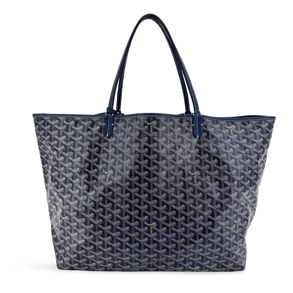Goyard Saint Louis PM Navy Navy Canvas Very good - Front View