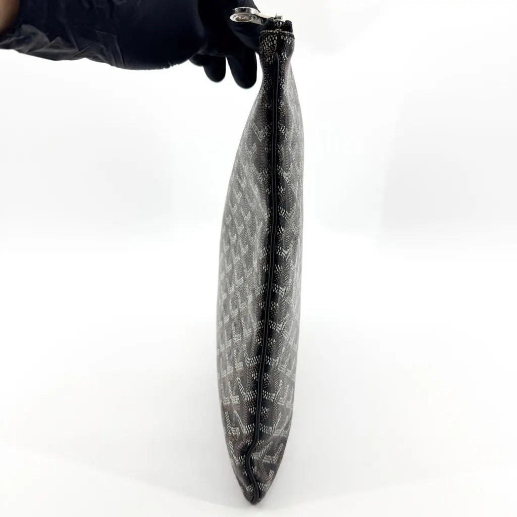 Goyard Senat Clutch MM Black Black Canvas Good - Inside View