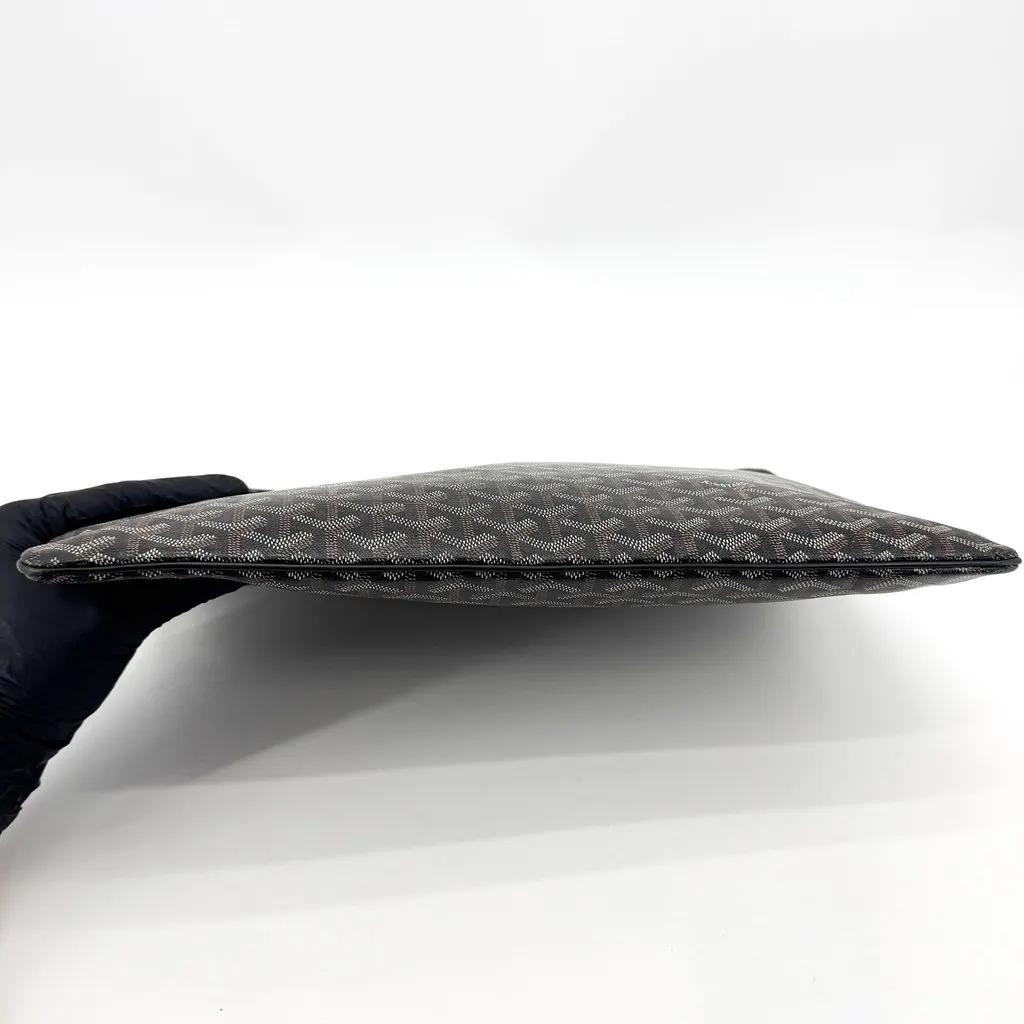 Goyard Senat Clutch MM Black Black Canvas Good - Box View