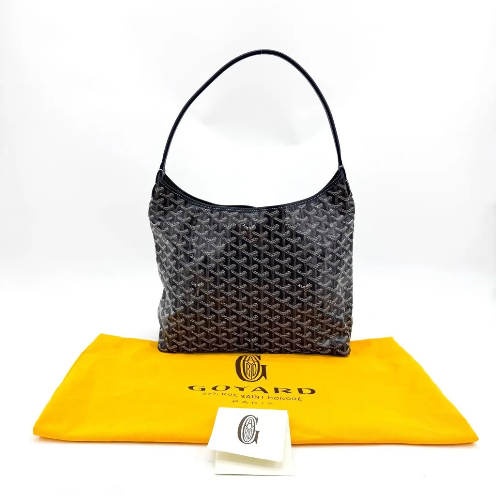 Goyard Boheme Hobo Bag Navy Black Canvas Very good - Back View
