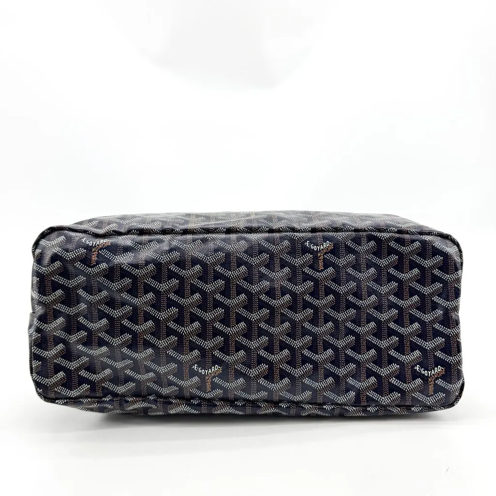 Goyard Boheme Hobo Bag Navy Black Canvas Very good - Model View