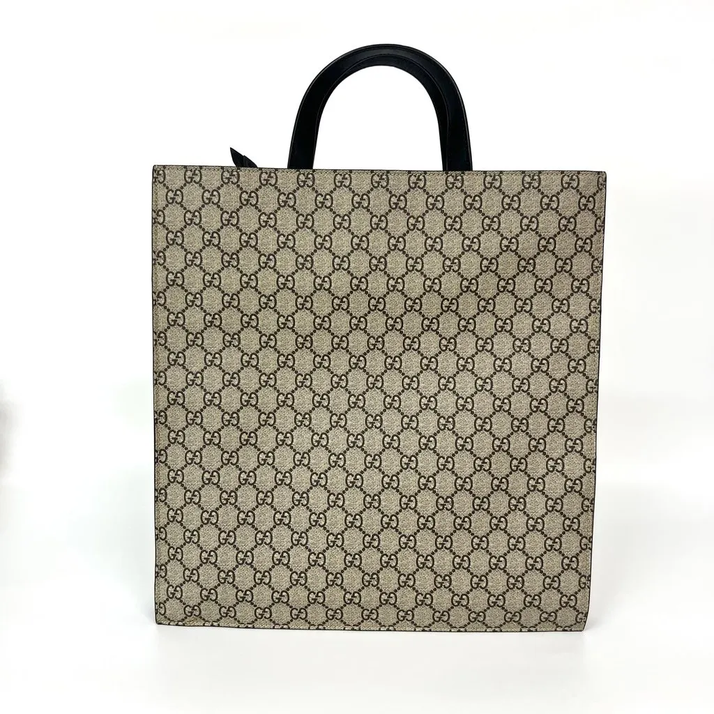 Gucci GG Supreme Hollywood Wolf Tote Bag Beige Beige Canvas Very good - Inside View