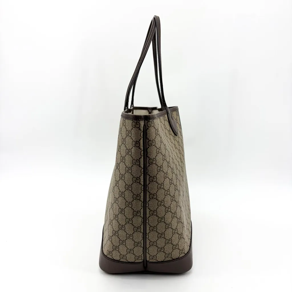 Gucci Ophidia GG Medium Tote Bag Brown Beige Canvas Very good - Model View