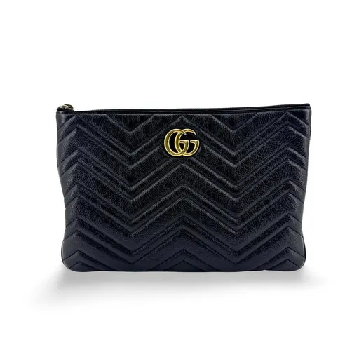 Gucci GG Marmont Matelasse Cosmetic Case Black