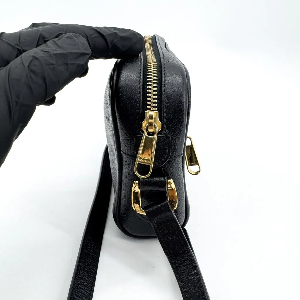 Gucci Ophidia Mini Shoulder Bag Black Black Leather Good - Model View