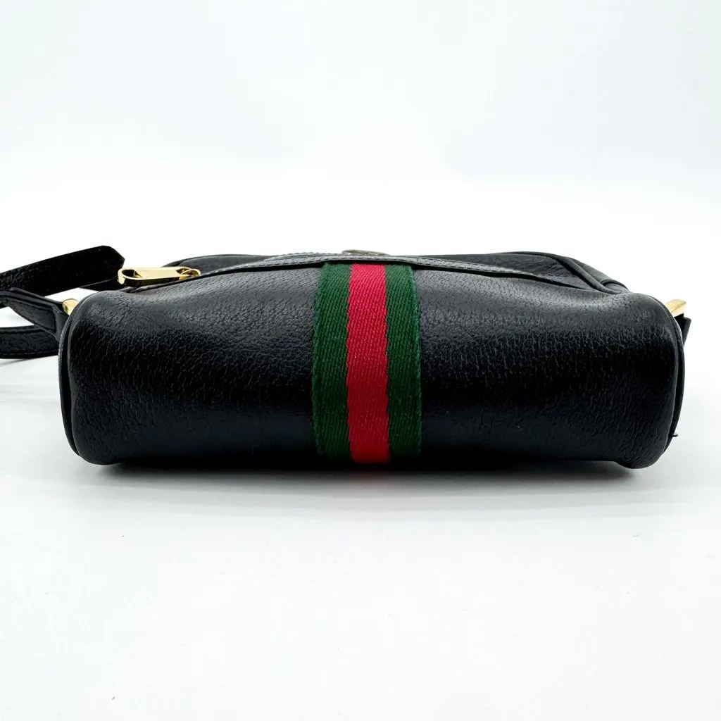 Gucci Ophidia Mini Shoulder Bag Black Black Leather Good - Box View