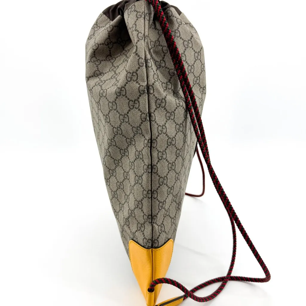 Gucci Neo Vintage GG Supreme Drawstring Backpack Beige Canvas Very good - Box View