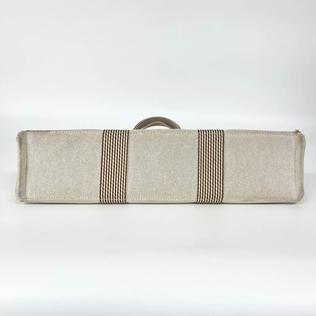 Hermès Fourre Tout Tote MM Beige Brown Beige Canvas Fair - Box View