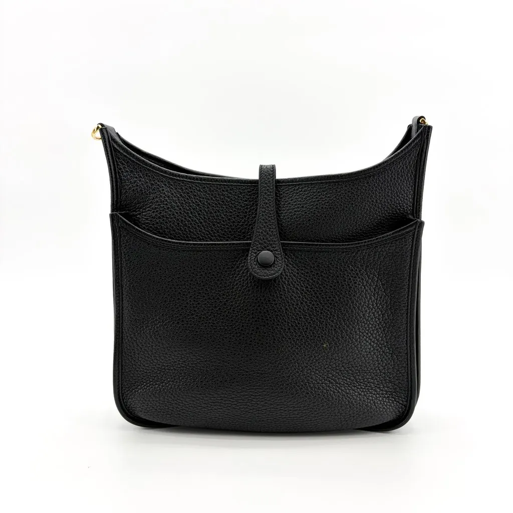 Hermès Evelyn 29 PM Black Gold Hardware Black Leather Very good - Inside View
