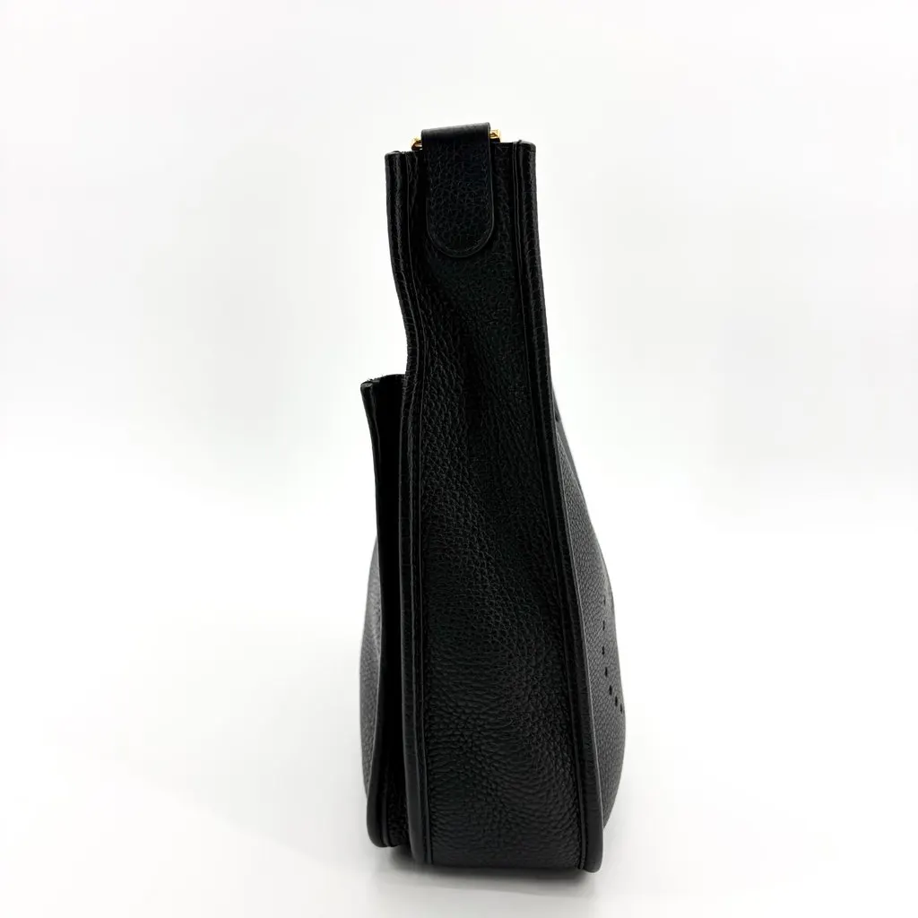 Hermès Evelyn 29 PM Black Gold Hardware Black Leather Very good - Model View