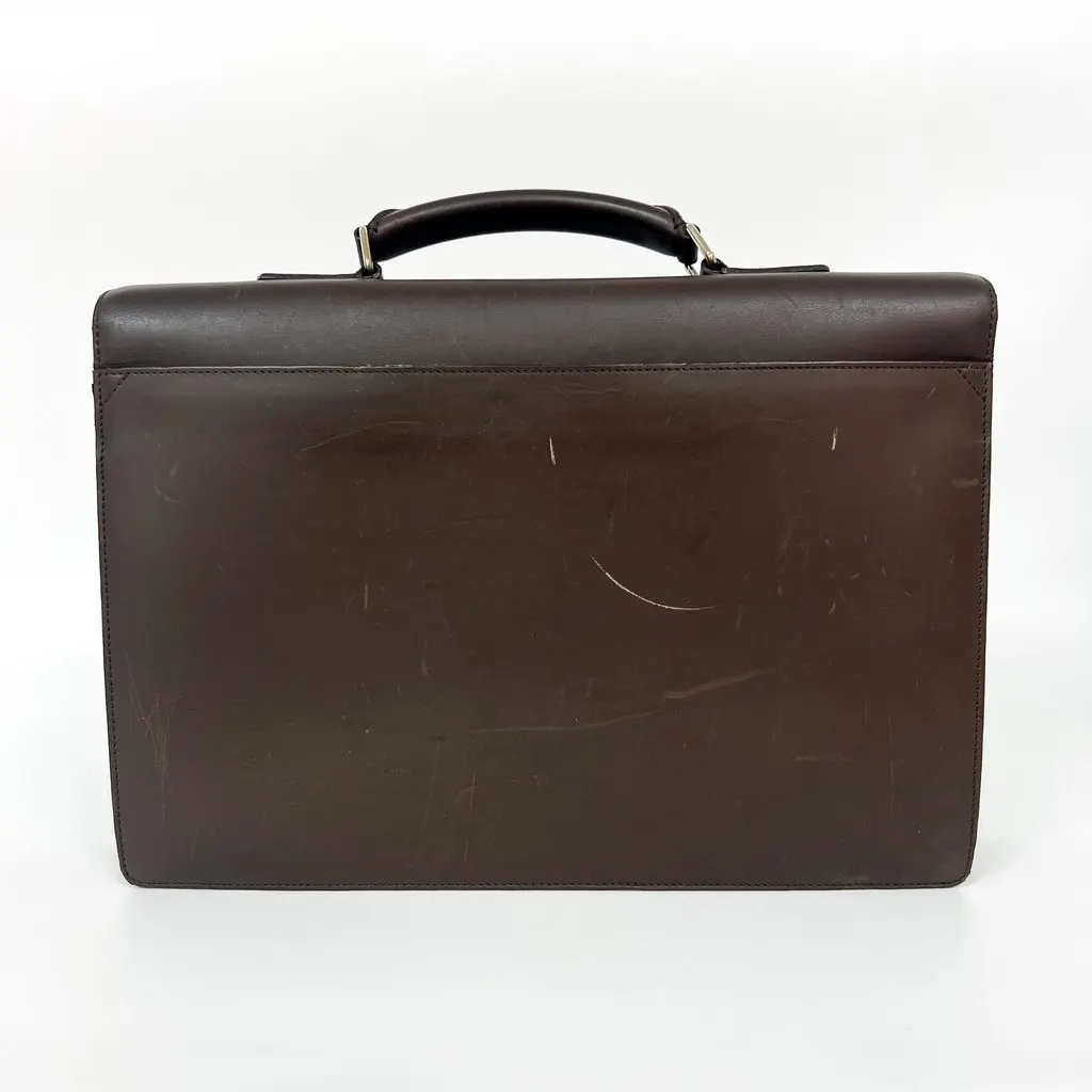 Louis Vuitton Taiga Robust 1 Compartment Briefcase Grizzly Brown Leather Fair - Back View