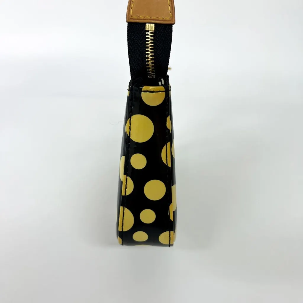 Louis Vuitton x Yayoi Kusama Monogram Vernis Dot Infinity Pochette Accessoires Black Yellow Black Leather Good - Box View