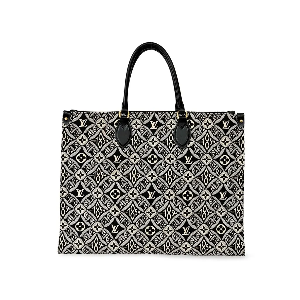 Louis Vuitton On the Go GM 1854 Black Black Jacquard Good - Front View