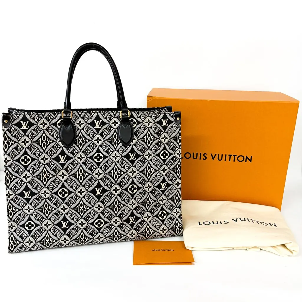 Louis Vuitton On the Go GM 1854 Black Black Jacquard Good - Back View