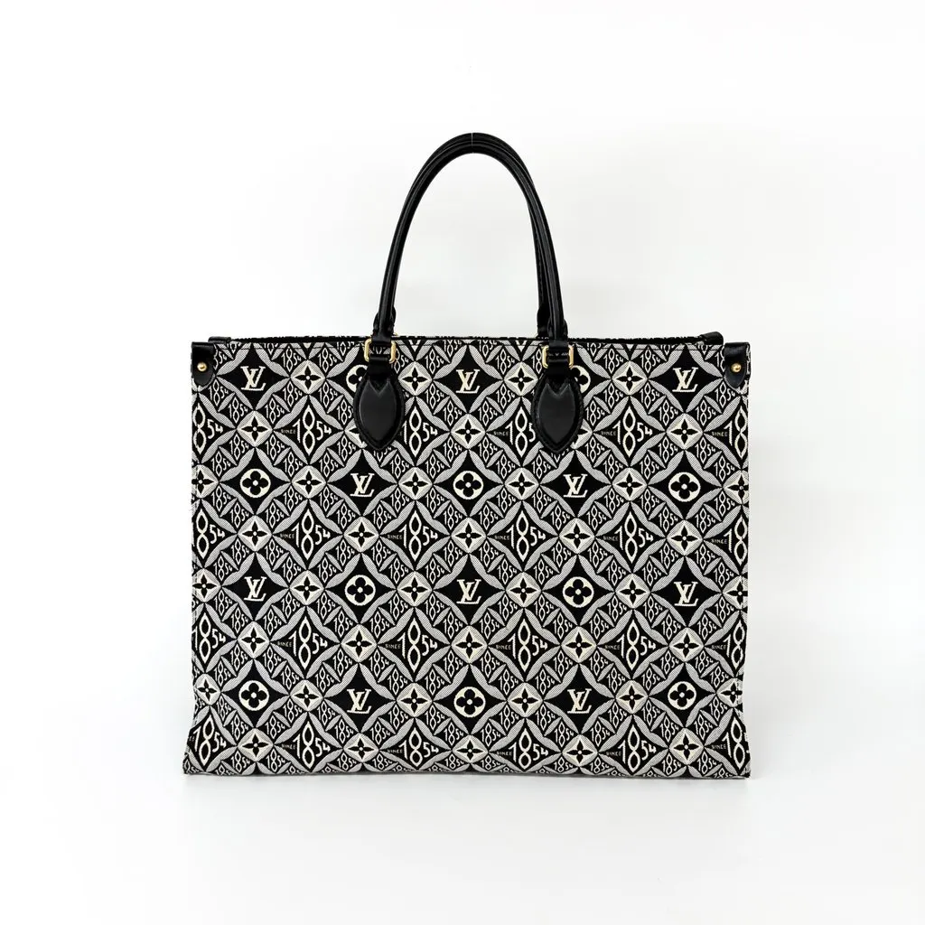 Louis Vuitton On the Go GM 1854 Black Black Jacquard Good - Inside View