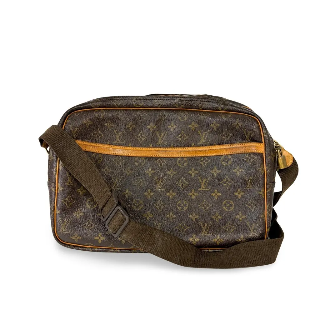 Louis Vuitton Monogram Reporter PM Brown Canvas Fair - Front View