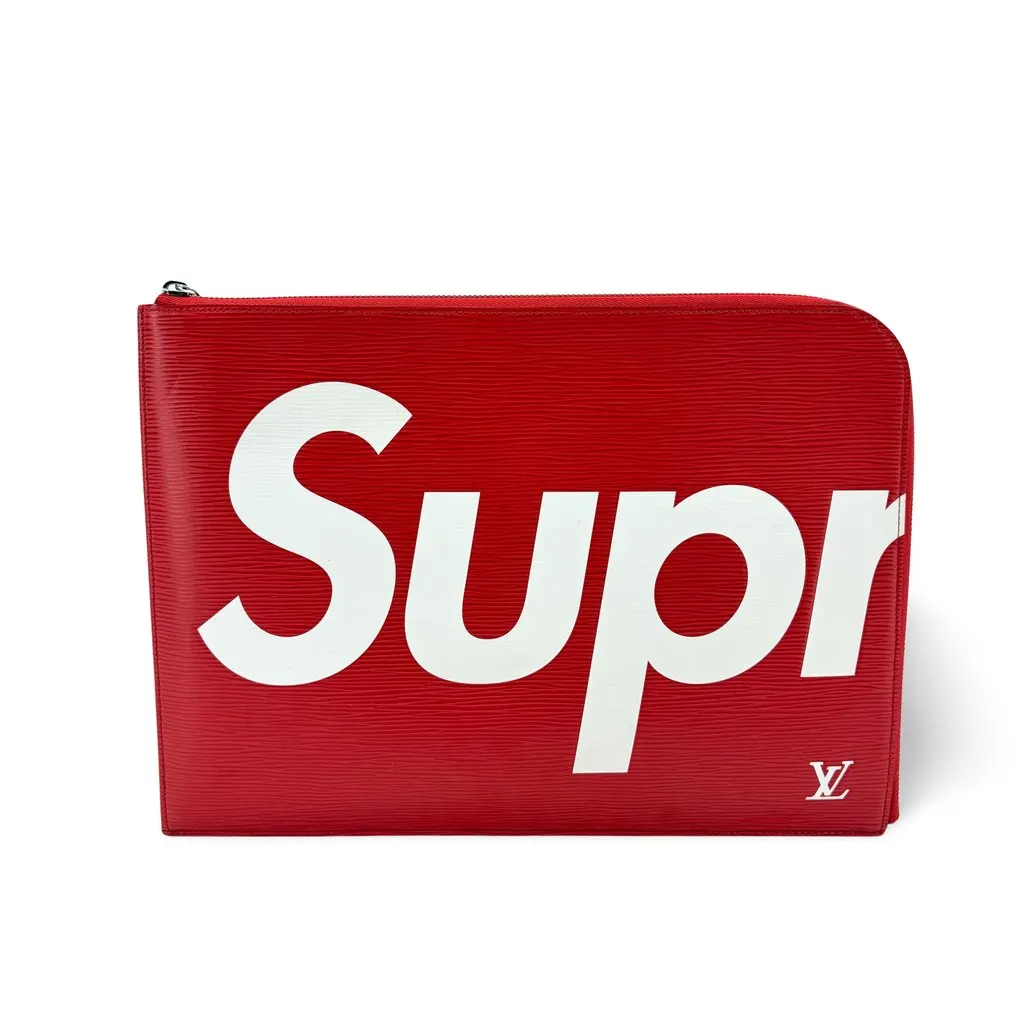 Louis Vuitton x Supreme Epi Pochette Jour GM Red MultiColor Leather Very good - Front View