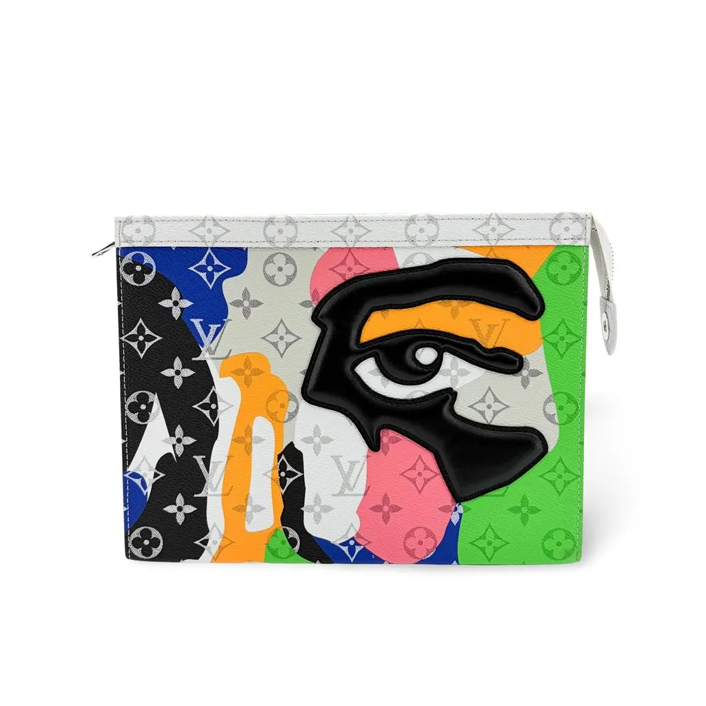 Louis Vuitton Monogram Face Pochette Voyage MM Multicolor Black Canvas Very good - Front View