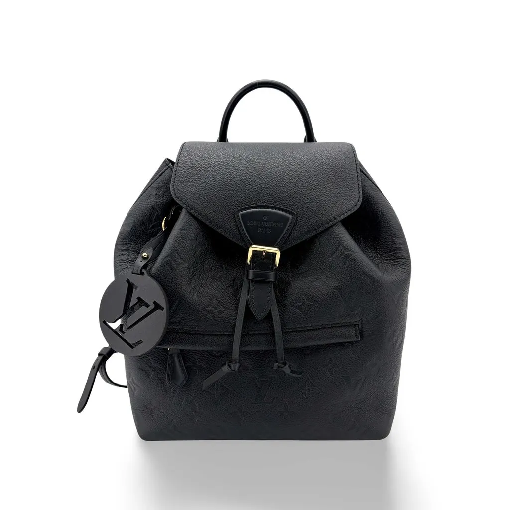 Louis Vuitton Montsouris PM Monogram Empreinte Black Black Leather Very good - Front View