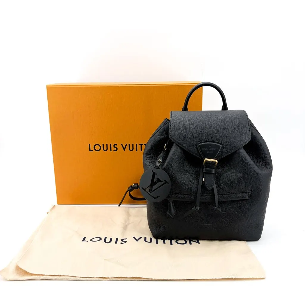 Louis Vuitton Montsouris PM Monogram Empreinte Black Black Leather Very good - Back View