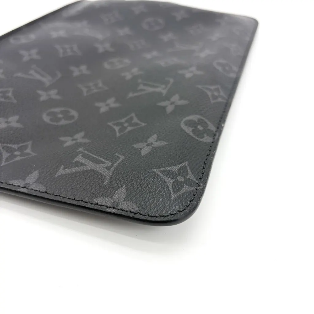 Louis Vuitton Pochette Voyage MM Monogram Eclipse Black Canvas Fair - Box View