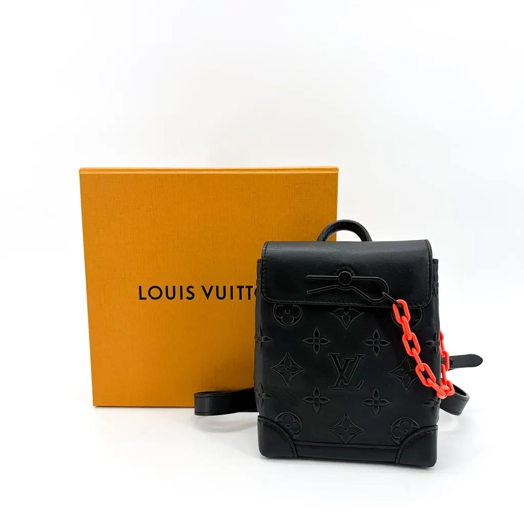 Louis Vuitton Monogram Torrillon Steamer XS Black Black Leather Very good - Back View