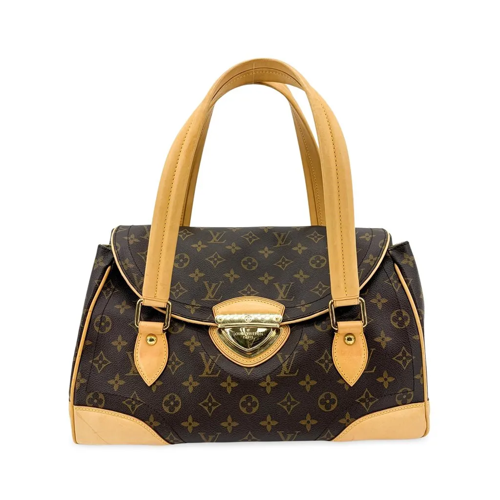 Louis Vuitton Monogram Beverly MM Brown Beige Canvas Very good - Front View